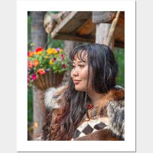 USA. Alaska. Chena Village. Portrait of a Girl. Posters and Art